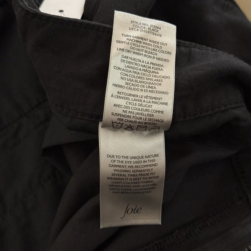 Joie Women’s Pleated Shorts Black Size XL Cotton Linen Blend NWT MSRP $158 - Picture 12 of 12
